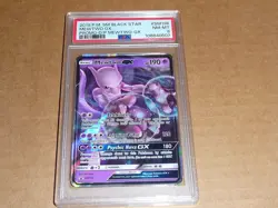 2019 Pokemon SM BLACK STAR MEWTWO GX PROMO #SM196 PSA 8 - Image 1
