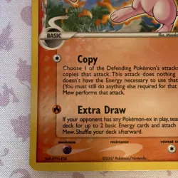Pokemon Mew (Delta Species) 003/017 POP Series 5 Holo Rare 60HP Basic 2007 Card - Image 5