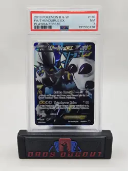 2013 POKEMON B&W PLASMA FREEZE #110 FULL ART/THUNDURUS EX PSA 7 - Image 1