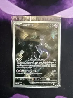 MEWTWO SVP 052 Scarlet Violet 151 Promo Illustration Rare Pokemon Card SEALED - Image 1