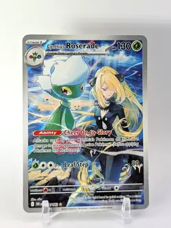 Cynthia's Roserade SV10: Destined Rivals 184/182 Illustration Rare NM Pokemon - Image 1