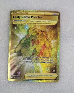 Leafy Camo Poncho 214/195 NM/M SWSH Silver Tempest Gold Pokemon TCG - Image 1