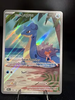 2025 Pokemon TCG Misty's Lapras Illustration Rare Destined Rivals 194/182 IR - Image 1