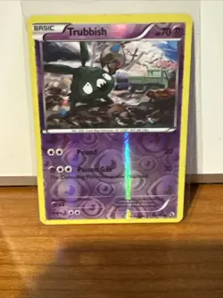 Trubbish 67/113 Common Reverse Holo English Pokemon Legendary Treasures LP/NM - Image 1