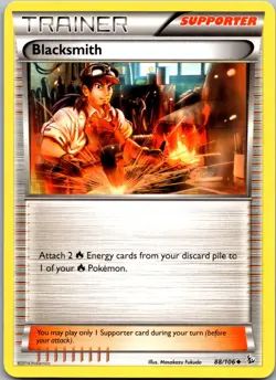 Blacksmith 88/106 - XY - Flashfire - NM Pokemon TCG - Image 1