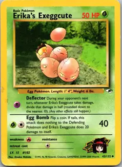 Erika's Exeggcute (43) 043/132 - Gym Heroes - LP Pokemon TCG - Image 1
