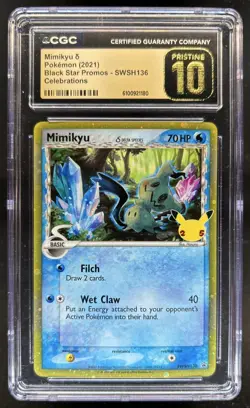 2021 Pokemon SWSH Black Star Promos Mimikyu U #SWSH136 CGC 10 Pristine - Image 1