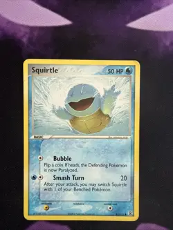 Pokemon TCG Squirtle EX FireRed & LeafGreen Basic 50HP 83/112 2004 LP - Image 1