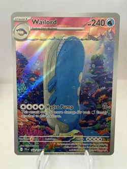 Pokemon TCG: Wailord 162/159 Sv09 Journey Together Illustration Rare Holo - Image 1