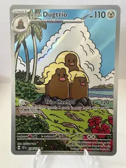 Pokemon TCG: Alolan Dugtrio 208/191 Sv08 Surging Sparks Illustration Rare Holo - Image 1