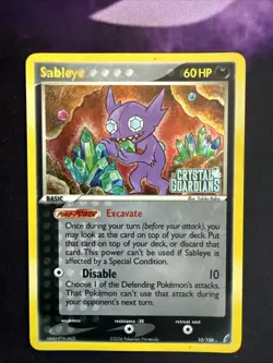 Pokemon TCG Sableye 10/100 EX Crystal Guardians Reverse Stamp Holo 2006 NM/LP - Image 1