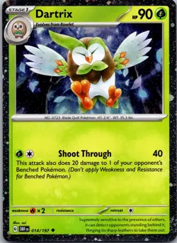 Dartrix - Cosmos Holo 014/197 - NM Pokemon TCG - Image 1