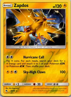 Zapdos 24/68 - Reverse Holo - Hidden Fates - NM Pokemon TCG - Image 1