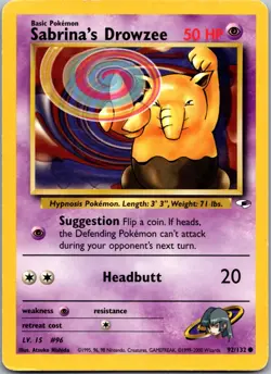 Sabrina's Drowzee 092/132 - Gym Heroes - LP Pokemon TCG - Image 1