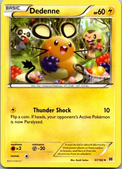 Dedenne 57/162 - XY - BREAKthrough - NM Pokemon TCG -Buy 2 Free Shipping- - Image 1