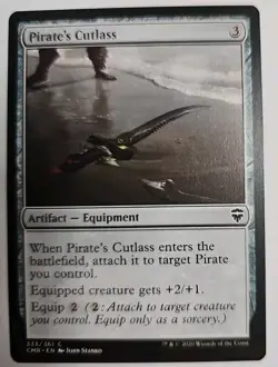 MTG Magic The Gathering Card Pirate's Cutlass Artifact Equipment Commander Legen - Image 1