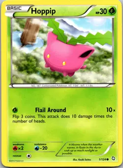 Hoppip 1/124 - Dragons Exalted - NM Pokemon TCG - Image 1