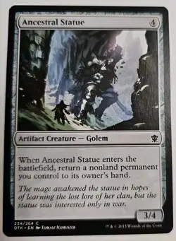 MTG Magic The Gathering Card Ancestral StatueArtifact Creature Golem DTK - Image 1