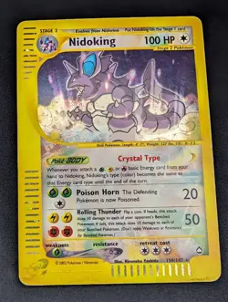Nidoking - 150/147 - Holo - SWIRL in mouth - Aquapolis - MP - Pokemon TCG - Image 1