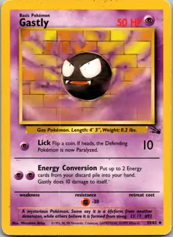 Gastly 33/62 - Fossil - MP Pokemon TCG - Image 1