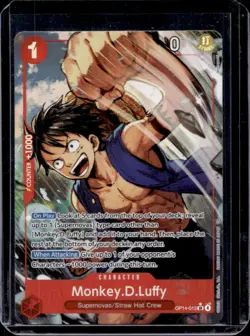 2026 One Piece Azure Sea's Seven Monkey D. Luffy Super Rare #OP14-013 - Image 1