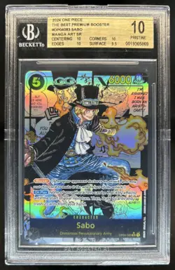 2024 One Piece The Best Sabo Super Rare Manga Art PRISTINE #OP04-083 BGS 10 - Image 1