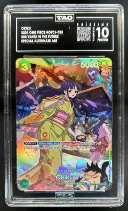 2024 One Piece 500 Years in the Future Okiku Special Alt Art #OP01-035 TAG 10 - Image 1