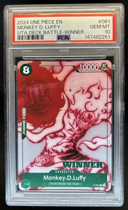 2024 One Piece UTA Deck Battle Winner Monkey.D.Luffy #061 PSA 10 GEM MINT - Image 1