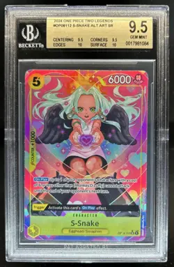 2024 One Piece Two Legends S-Snake Super Rare Alternate Art #OP08-112 BGS 9.5 - Image 1