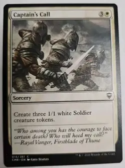MTG Magic The Gathering Card Captain's CallSorcery White Commander Legends 2020 - Image 1