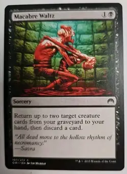 MTG Magic The Gathering Card Macabre Waltz Sorcery Black Magic Origins 2015 - Image 1