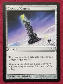 Magic The Gathering FIFTH DAWN CLOCK OF OMENS artifact card MTG - Image 1