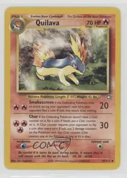 Quilava Pokemon Neo Genesis #47 2000 READ - Image 1