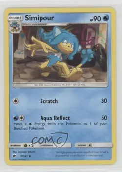 Simipour Pokemon Sun & Moon Burning Shadows #37 - Image 1