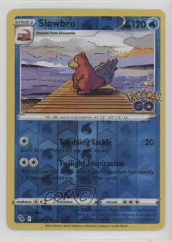 Slowbro Reverse Foil Pokemon Sword & Shield Pokemon Go #020 - Image 1
