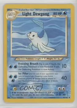 Light Dewgong Pokemon Neo Destiny #45 2002 - Image 1