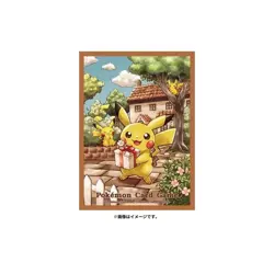 Pokemon TCG 64ct Card Sleeve Deck Shield Pikachu's Gift - Image 3
