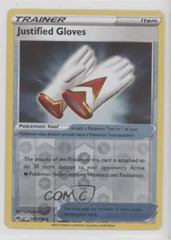 Justified Gloves Reverse Foil Pokemon Sword & Shield Chilling Reign #143 - Image 1
