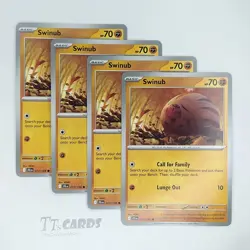 Swinub 077/159 Regular x4 - 4x Playset Pokemon S&V Journey Together - Image 1