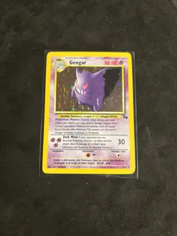 1999 POKEMON FOSSIL UNLIMITED #5 GENGAR HOLO RARE - Image 3