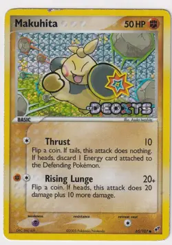 2005 Pokemon EX Deoxys 65 Makuhita-Reverse Foil MP-HP - Image 1