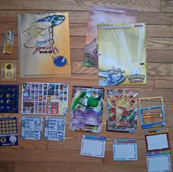 Pokemon TCG Gold & Silver Neo - Miscellaneous Tokens, Checklists, Items Lot - Image 1