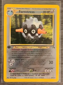 Forretress - 2/75 - Holo 1st Edition Near Mint 2001 Neo Discovery Pokemon - Image 1