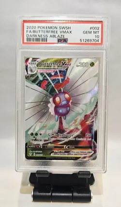 2020 POKEMON BUTTERFEEE VMAX FULL ART DARKNESS ABLAZE #002 PSA 10 GEM MINT - Image 2