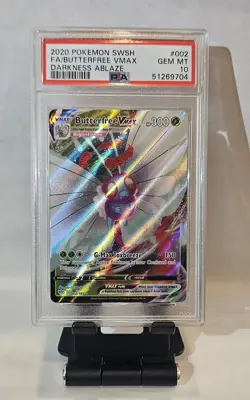2020 POKEMON BUTTERFEEE VMAX FULL ART DARKNESS ABLAZE #002 PSA 10 GEM MINT - Image 4
