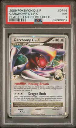 Pokemon Diamond & Pearl Black Star Promo DP46 Garchomp LV.X Holo PSA 7 - Image 1