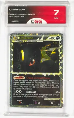 Pokemon TCG - Umbreon HS Undaunted (UD 86/90) HG&SS Holo Rare (CGG NM-MT 7) - Image 1