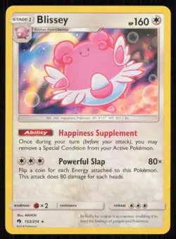 Blissey 153/214 Holo Rare Lost Thunder Pokemon Holo Lightly Played - Image 1