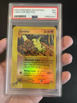 2003 Pokemon Aquapolis Larvitar Rev Holo #89 PSA 7 🔥 NM PSA Cert# 138820301 - Image 5
