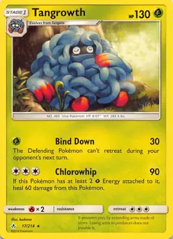 Tangrowth 17/214 Rare Unbroken Bonds Pokemon Near Mint - Image 1
